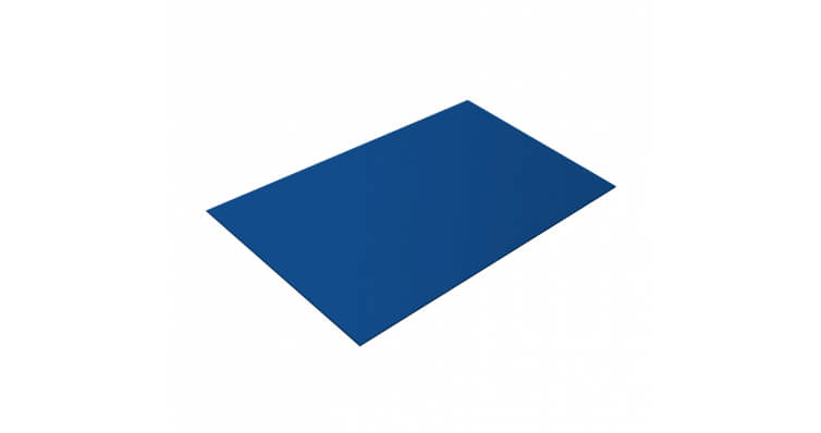 Плоский лист 0,5 Satin с пленкой RAL 5005 сигнальный синий