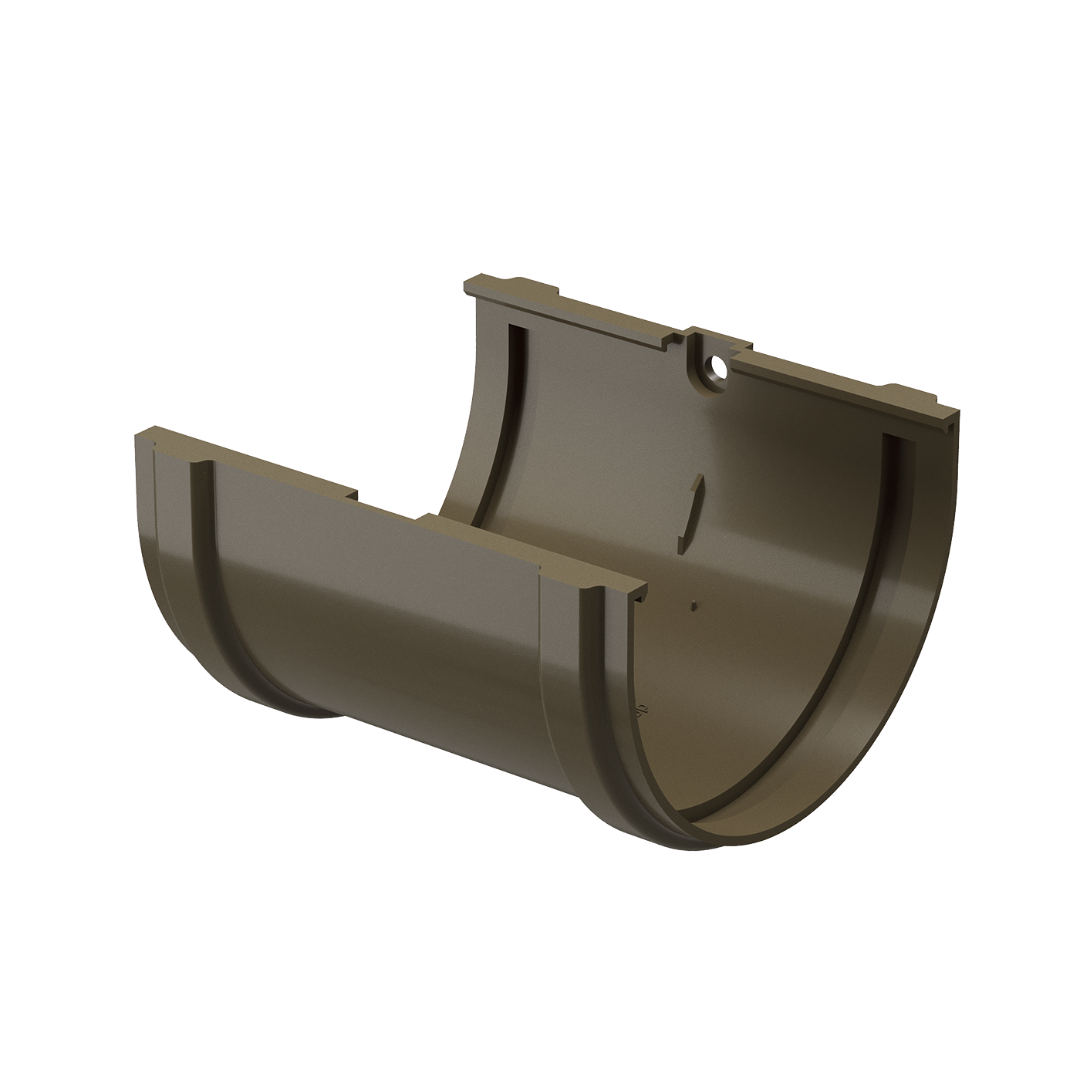 Соединитель желобов Premium, каштан