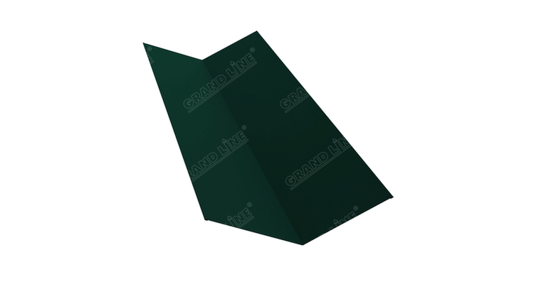 Планка ендовы верхней 145х145 0,5 Satin с пленкой RAL 6005 зеленый мох (2м)