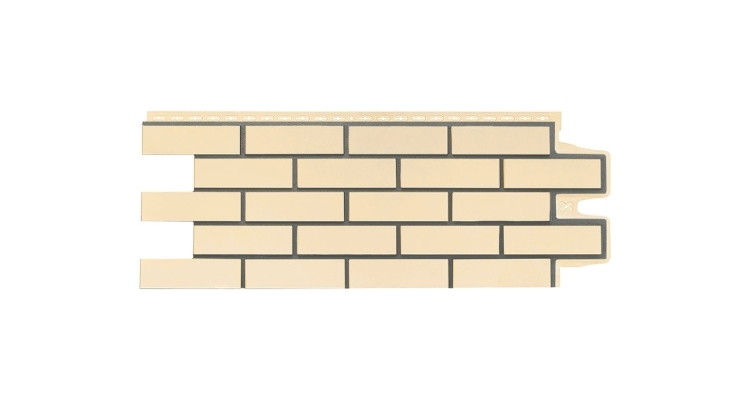 Фасадная панель GL Клинкерный кирпич Design бежевый со швом RAL 7006