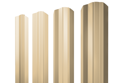 Штакетник М-образный А фигурный 0,4 PE RAL 1014 слоновая кость