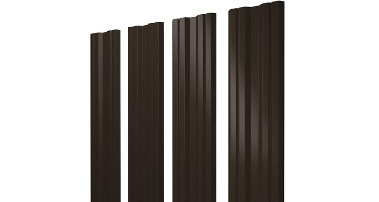 Штакетник Twin 0,5 GreenСoat Pural RR 32 темно-коричневый (RAL 8019 серо-коричневый)