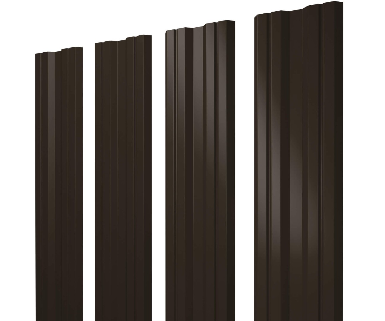 Штакетник Twin 0,5 Velur RR 32 темно-коричневый