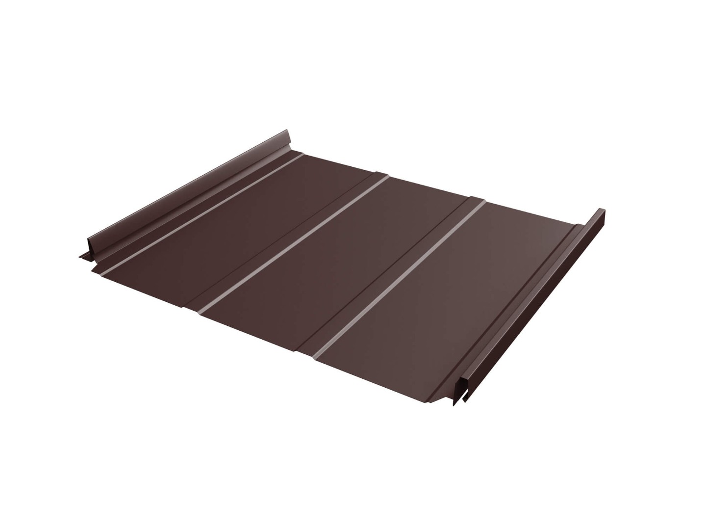 Кликфальц Pro Line 0,5 Rooftop Бархат с пленкой на замках RAL 8017 шоколад