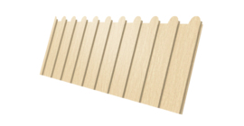 Профнастил С8А фигурный 0,45 Print Elite Milky Wood TwinColor