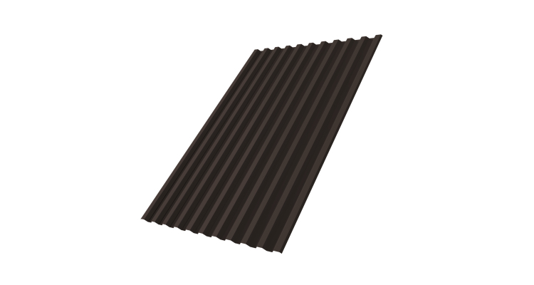 Профнастил С21R Grand Line 0,5 Atlas X RR 32 темно-коричневый