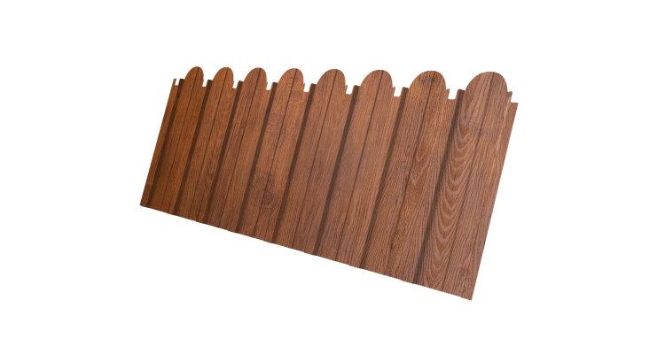 Профнастил C10A фигурный 0.4 Print Premium с пленкой Golden Wood Fresh TwinColor