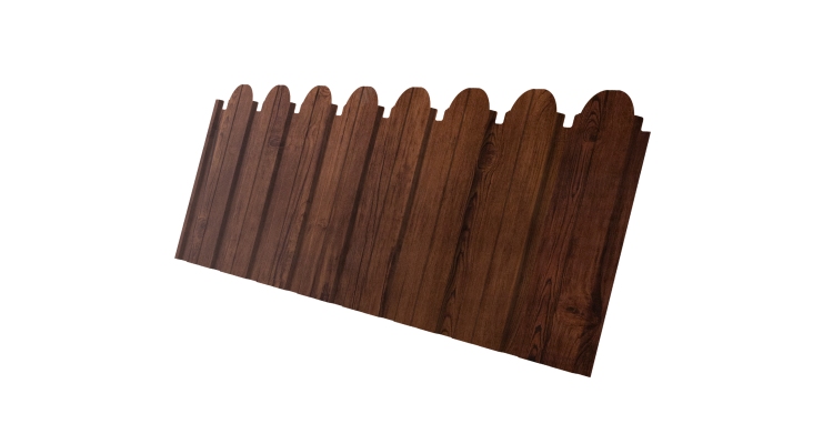 Профнастил C10B фигурный 0,4 Print Premium Cherry Wood Fresh TwinColor