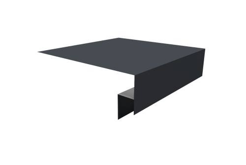 Планка околооконная сложная Блок-хаус new 200х50х27 0,45 PE с пленкой RAL 7024 мокрый асфальт (2м)