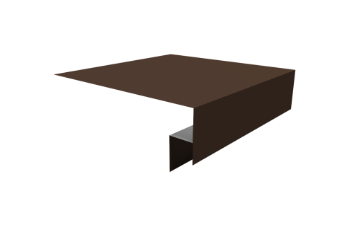 Планка околооконная сложная Блок-хаус new 200х50х27 0,5 Satin с пленкой RAL 8017 шоколад (3м)