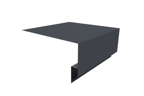 Планка околооконная сложная Блок-хаус new 200х75х27 0,45 Drap TX RAL 7024 мокрый асфальт (2м)