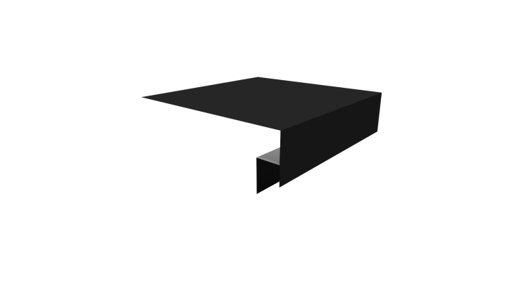 Планка околооконная сложная Блок-хаус new 250х50х27 (j-фаска) 0,45 PE с пленкой RAL 9005 черный (2м)