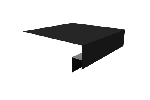 Планка околооконная сложная Блок-хаус new 250х50х27 (j-фаска) 0,5 Satin Matt RAL 9005 черный (2м)