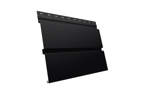 Софит металлический Квадро Брус без перфорации 0,45 PE с пленкой RAL 9005 черный