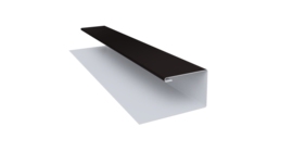 Планка П-образная Экобрус Grand Line 0,45 Drap ST RAL 9005 черный (2м)