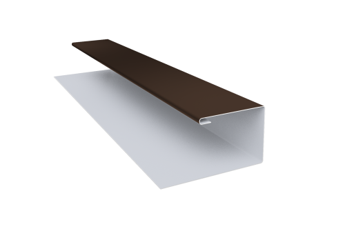 Планка П-образная Экобрус 0,5 Satin Matt RAL 8017 шоколад (2м)