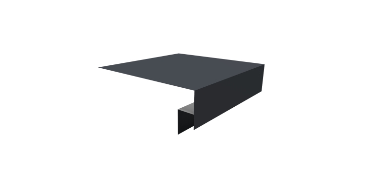 Планка околооконная сложная Экобрус Grand Line 250х50х25 0,5 Satin Matt RAL 7024 мокрый асфальт (3м)