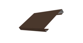 Ламель лицевая 150 забора жалюзи Texas стартовая/финишная для калиток и ворот 0.45 Drap TR с пленкой RAL 8017 шоколад