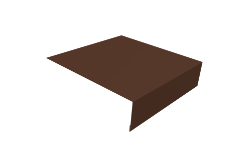 Планка околооконная простая 200х50 0,5 Drap TX RAL 8017 шоколад (3м)