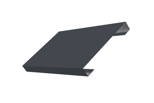 Ламель лицевая 150 забора жалюзи Texas стартовая/финишная для калиток и ворот 0.5 Satin Matt TX RAL 7024 мокрый асфальт