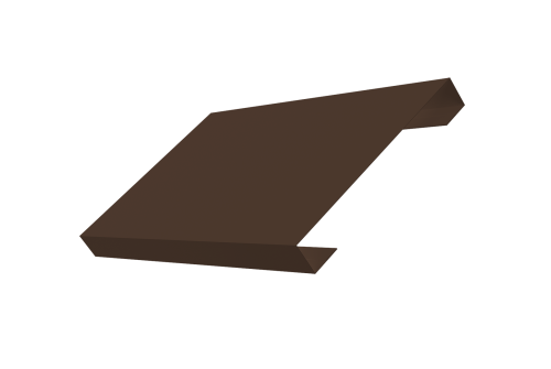 Ламель лицевая 150 забора жалюзи Texas стартовая/финишная для калиток и ворот 0,45 Drap-double TX RAL 8017 шоколад