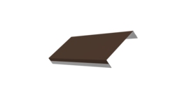 Ламель обратная 125 забора жалюзи Texas стартовая/финишная для калиток и ворот 0,5 Rooftop Бархат с пленкой RAL 8017 шоколад