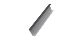 Декоративная накладка на столб универсальная 62х55 для забора жалюзи 0,45 Drap RAL 7024 мокрый асфальт (3м)