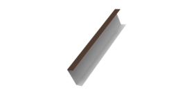 Декоративная накладка на столб универсальная 62х55 для забора жалюзи 0,45 Drap TX RAL 8017 шоколад (2,5м)