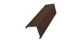 Декоративная накладка на столб универсальная угловая 60х60 для забора жалюзи 0,45 Drap-double TX RAL 8017 шоколад (1,8м)