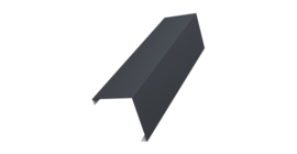 Декоративная накладка на столб универсальная угловая 80х80 для забора жалюзи 0,5 Drap RAL 7024 мокрый асфальт (3м)