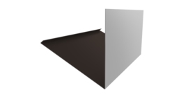 Планка примыкание верхнее к трубе фальц 0,45 Drap RR 32 темно-коричневый (3м)