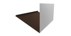 Планка примыкание верхнее к трубе фальц 0,45 Drap TR RAL 8017 шоколад (3м)