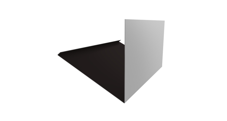 Планка примыкание верхнее к трубе фальц Grand Line 0,5 Drap TX RAL 9005 черный (3м)