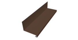 Планка примыкание нижнее к трубе фальц Grand Line 0,5 Satin Matt RAL 8017 шоколад (3м)
