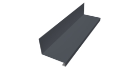 Планка примыкание нижнее к трубе для Кликфальц Pro 0,5 PE с пленкой RAL 7024 мокрый асфальт (3м)