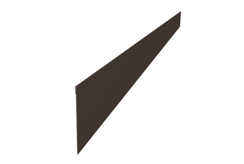 Ламель забора жалюзи Palermo стартовая/финишная для калиток и ворот 0,45 PE-Double RR 32 темно-коричневый