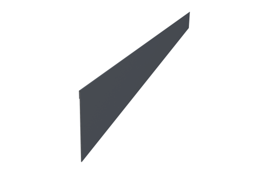 Ламель забора жалюзи Palermo стартовая/финишная для калиток и ворот 0,5 Drap TX RAL 7024 мокрый асфальт