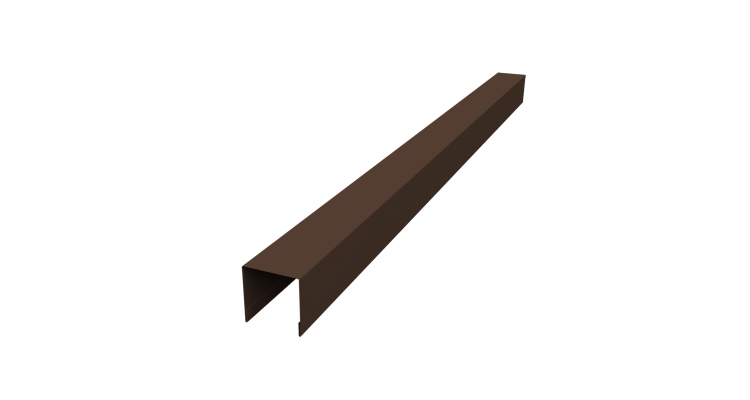 Планка вертикальная лицевая для забора жалюзи Palermo 0,45 PE-Double RAL 8017 шоколад (2м)