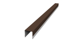 Планка вертикальная обратная для забора жалюзи Palermo 0,5 Satin Matt RAL 8017 шоколад (1,8м)