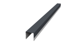 Планка вертикальная обратная для забора жалюзи Palermo 0,5 Satin Matt RAL 7024 мокрый асфальт (3м)