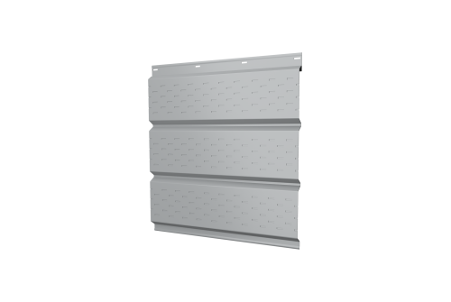 Софит металлический полная перфорация 0,45 PE с пленкой RAL 7004 сигнальный серый