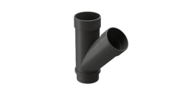 Тройник 45˚ для водосточной трубы LUX, графит